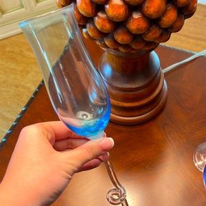 AquaBlue Champagne Flutes